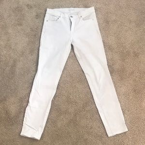 LOFT Modern Skinny White Jeans